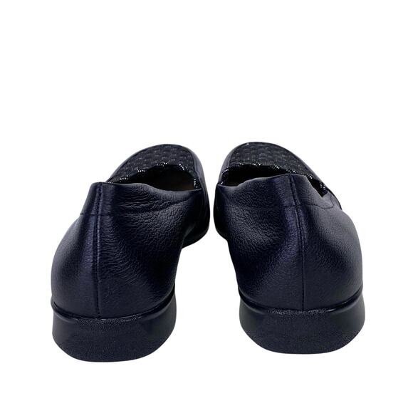 TROTTERS Jenkins Loafers Womens 8 Black Leather Metallic Comfort Walking Shoe - Picture 9 of 10